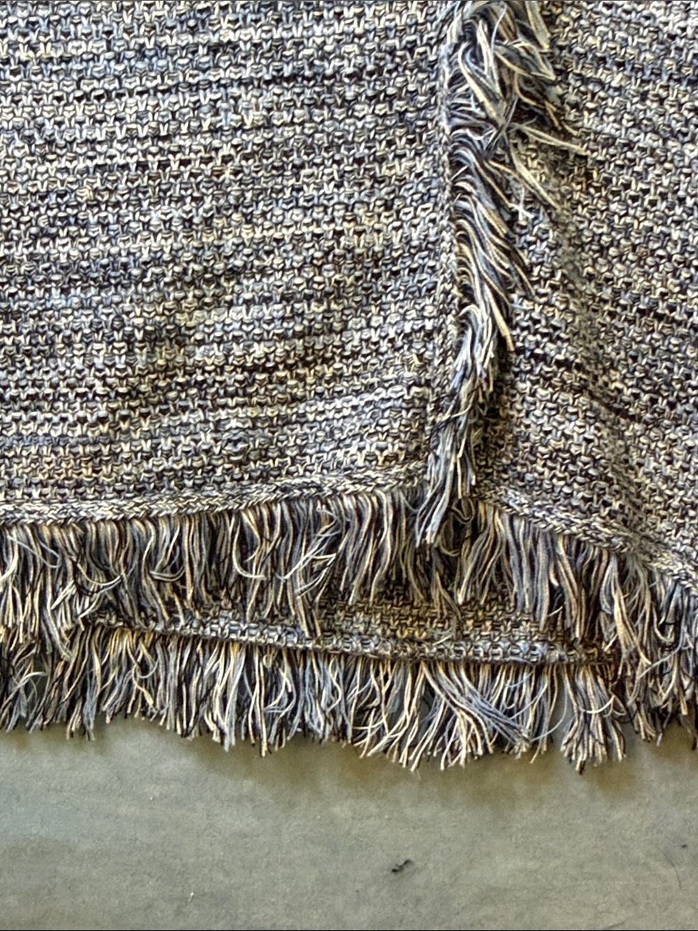 Anthropologie Fringed Knit Blue Sleeveless Skirt - Picture 3 of 4
